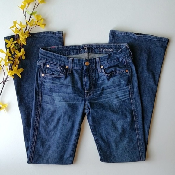 7 For All Mankind Denim - 7 For All Mankind 'A' Pocket Dark Wash Flare Jean